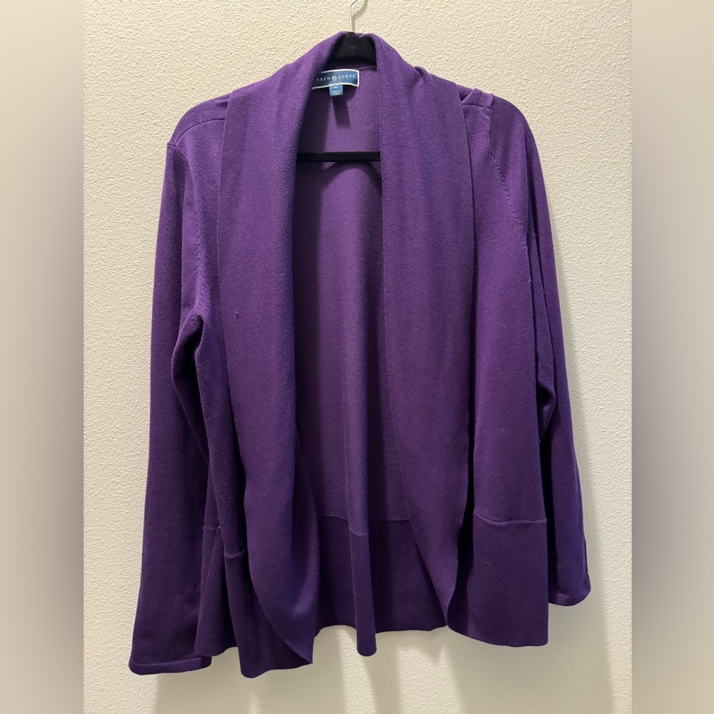 Karen Scott soft comfy open cardigan